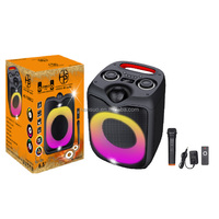 Speaker Portabel Mini, kotak suara Karaoke portabel 6.5 inci 40W dengan mikrofon