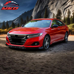 Lèvre de pare-chocs avant pour Honda Accord 2021-2022 IKON V2 Noir brillant Kit de spoiler PP 4 pièces Diffuseur Garde-boue protecteur - Product Image 3