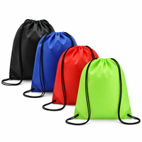 Sac à dos à cordon de serrage promotionnel OEM, en tissu polyester 190/210 avec logo personnalisé pour le sport, la gym et les cadeaux fitness