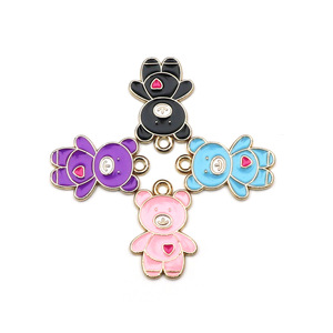 <b>Cute</b> <b>Bear</b> Alloy Charms Heart Shape Zinc Alloy DIY Jewelry Accessories For Bracelet Making - Product Image 5