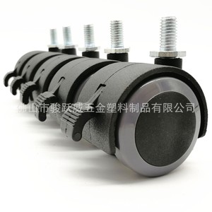 Pu Caster <b>With</b> Brake 1.5 Inch Threaded Stem Plain Bearing For Furniture - Product Image 4