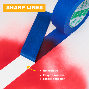 Ruban de masquage bleu haute adhérence UJANG 50 mm 100 ℃   Bloc UV pour <span class=keywords><strong>peinture</strong></span> en aérosol pour surfaces rugueuses - Product Image 6