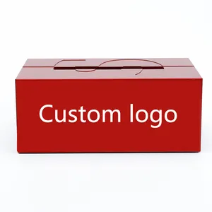 Custom Logo Metalen Auto Tissue Papier Doos Houder Staal Goud En Zilver Tissue Doos Aluminium Papieren Container Verpakking