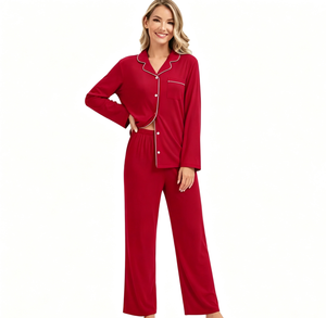 OEM ODM Modal Breathable Soft Women's Bridal Pajamas Sleepwear Custom Ropa De Mujer Winter <b>Pyjamas</b> Vietnam Factory - Product Image 5