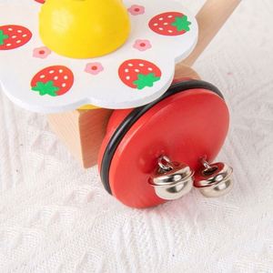 Jouet musical pour bébé en bois, bâton détachable pour marcher, papillons dansants, à pousser et à tirer - Product Image 4