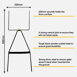 Support <span class=keywords><strong>de</strong></span> piquet <span class=keywords><strong>de</strong></span> pelouse en polystyrène pour immobilier NOIR (impression non incluse) - Product Image 5