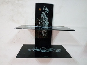 Estante de Pared de Vidrio Pintado en Negro, Simple y Moderno, para DVD, para Equipos de Audio Pequeños en la Pared de la Sala de Estar - Product Image 6