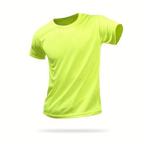 Échantillon gratuit, logo personnalisé imprimé en sérigraphie, 100% polyester, col rond, manches courtes, coupe classique, écologique, séchage rapide, pour homme - Product Image 5