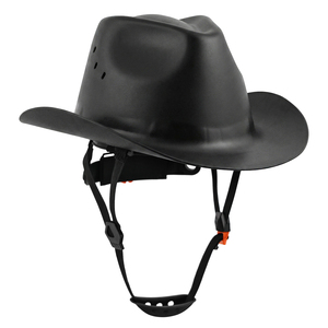 <span class=keywords><strong>Casque</strong></span> de sécurité style cowboy à large bord, <span class=keywords><strong>casque</strong></span> de chantier léger avec mentonnière pour travaux extérieurs et sécurité industrielle - Product Image 1