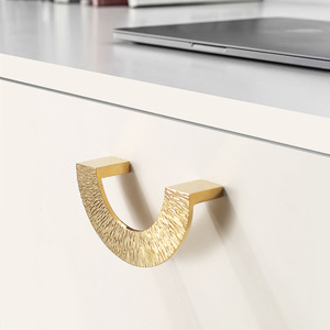 Perilla de manija de martillo lineal de latón de lujo, muebles de oro brillante, puerta de armario de cocina, perillas de cajón con manijas de lujo - Product Image 5