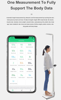 Báscula Médica con Monitor de Aplicaciones, Báscula de Peso con Bluetooth, Báscula Ultrasónica para Medir Altura y Peso, Báscula de Composición Corporal 	   Báscula de Peso y Altura