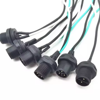 Connecteur circulaire M16 mâle femelle avec câble en caoutchouc 18awg 300V SJOW câble étanche IP67 IP68