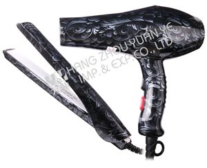High Quality Colorful Hair Flat <strong>Iron</strong> and Hair Dryer Kit - Product Image 3