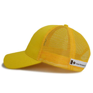 6 Panel Cotton Yellow Trucker <b>Hat</b> Custom Embroidery Logo Trucker <b>Hats</b> <b>Summer</b> Cool Mesh Trucker Caps - Product Image 4