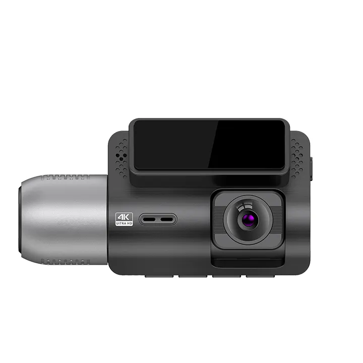 Kamera Perekam mobil WIFI GPS kamera 3 saluran, kamera perekam mobil kotak hitam 4K + 1080P + 2K depan 4k + 2K