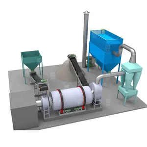 Driecilinder Roterende Trommel Droger Vliegas Droogmachine Industriële Droger Machine Cement Slakken Drogen Fabriek