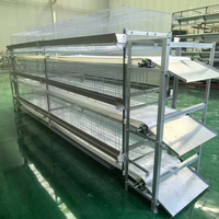 Cage à volailles de type H galvanisée, anti-corrosion, équipement commercial d'élevage de poules pondeuses, cage à poulets de type H