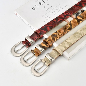 <span class=keywords><strong>Ceinture</strong></span> en cuir de vachette pour <span class=keywords><strong>femme</strong></span>, motif serpent, boucle en alliage, 110 cm, pour jeans et robes, vente en gros - Product Image 4