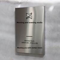 Letrero Publicitario de Acero Inoxidable con Diseño Hueco, Placa con Nombre de Empresa, Letrero de Tienda Estilo Instagram, Placa de Fábrica, Letrero Exterior para Fachada