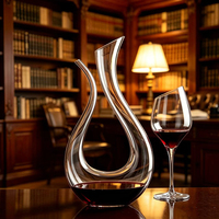 Handgemaakte luxe glazen waterdruppelvormige karaf 900ml, moderne lichte luxe fusion stijl, restaurant- en bruiloftcollectie
