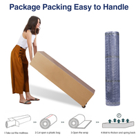 Hypo allergene Matratzen Pocket Spring Gel Memory Foam Hotel bett matratze mit hoher Dichte und Naturlatex-Vakuum verpackung in einer Box
