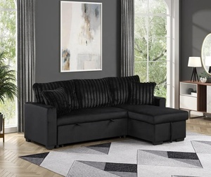 Sofá <span class=keywords><strong>Cama</strong></span> <span class=keywords><strong>Puff</strong></span> de 3 Plazas Color Beige PZCN HOME para Sala de Estar con Almacenamiento - Product Image 3