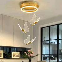 Lámpara Colgante LED Moderna de Estilo Nórdico en Dorado para Dormitorio, Comedor, Sala de Estar, Escalera y Escaparate