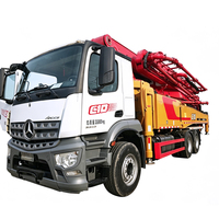 Camion pompe à béton Sany 51m d'occasion, diesel, Euro 5, modèle 2020, rendement stable, entièrement inspecté, prêt à être expédié, grande capacité