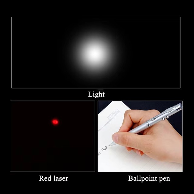 Multifunctional Metal Laser Whip Pen with LED Light and Infrared Cat Stick Creative 1.0mm Ballpoint Pen with Printed Logo