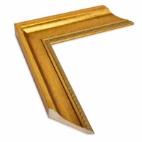 Moulure en pin massif pour cadre photo 80x45mm, profil doré en forme de cuillère, moulure en bois pour peinture à l'huile, décoration de galerie
