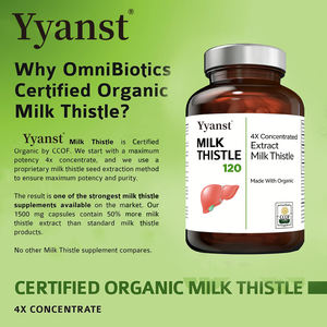 Cápsulas de Cardo Mariano Orgánico para la Salud y Reparación del Hígado de Marca Privada, Mejoran la Calidad del Sueño - Product Image 3