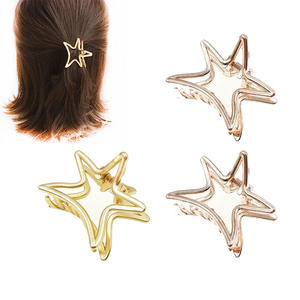 <span class=keywords><strong>Pinces</strong></span> à cheveux en métal filigrane Star 4.5CM pour tenir les queues de cheval <span class=keywords><strong>pinces</strong></span> à cheveux en alliage de Zinc Barrettes Clips - Product Image 1