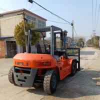 Montacargas Diésel Usado de 7 Toneladas HELI, Caja de Cambios, Motor, Rodamiento - Lado Izquierdo, Anhui, Probado y Certificado, Desplazamiento Lateral Hidráulico
