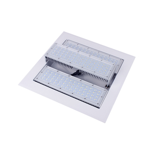 Luminaires LED ultra-minces 150W IP65 pour auvent, suspension industrielle encastrée pour station-service, design élégant, éclairage LED encastré pour station-service - Product Image 2