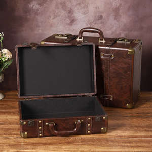 Mystic Arts Vintage Leather <b>Storage</b> <b>Box</b> Retro Style Decorative Prop <b>Box</b> For Home Office Display - Product Image 4