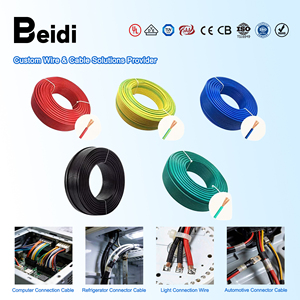 Fil de connexion BEIDI certifié UL UL1061 16-<span class=keywords><strong>30</strong></span> AWG avec isolation SR-PVC, conducteur solide ou torsadé, emballage en rouleau pour câblage interne - Product Image 1