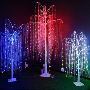 1.2M 1.5M 2.1M coloré éclairé saule avec télécommande rouge vert <span class=keywords><strong>bleu</strong></span> LED tombant artificiel pleureur saule <span class=keywords><strong>arbre</strong></span> lumière lampe - Product Image 1