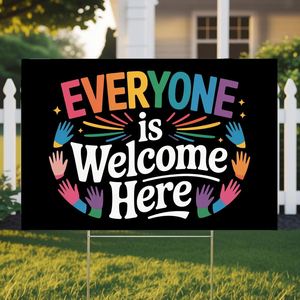 Waterproof UV Resistant Eco-Friendly Durable Lightweight Double Sided <b>Custom</b> Print Yard Sign H-stakes for Holiday Seasonal Decor - Product Image 1