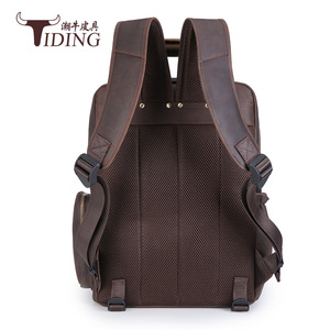 Tiding Genuine Leather <b>Camera</b> Backpack Dark Brown 15L DSLR SLR Mirrorless Use - Product Image 3