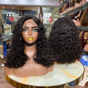 Perruques en cheveux humains de luxe de 14 pouces, trois couleurs, aspect bouclé irrésistible, 5*5 - Product Image 5