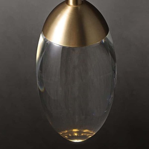 Hiện Đại Brass Và Pha Lê Ánh Sáng Mặt Dây Chuyền Tối Giản Hình Bầu Dục Pha Lê Bóng Đèn LED Treo Đèn Sang Trọng Đèn Cho Phòng Ăn Nhà Bếp Đảo - Product Image 5