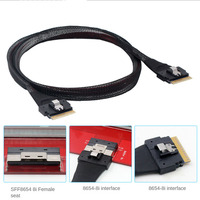 Kabel USB Internal Chassis Server Slim SAS 8654 8i ke SFF-8654 74P Ramah Lingkungan Konduktor Tembaga Murni Selubung PVC