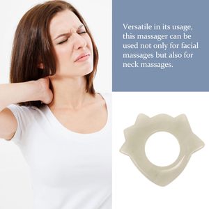 Herramienta de masaje con forma de anillo Jade Guasha Esculpir la cara Cuerpo Pierna Cuidado DE LA PIEL Raspado Tabla de masaje - Product Image 5