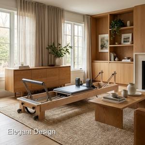 <span class=keywords><strong>Reformer</strong></span> de <span class=keywords><strong>Pilates</strong></span> Profesional con Resortes Ajustables para Entrenamientos Avanzados en Estudio - Product Image 4