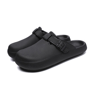 Black Closed Toe Clogs <b>Soft</b> Sole EVA Anti-Slippery All Seasons Slip On <b>Shoes</b> - Product Image 1