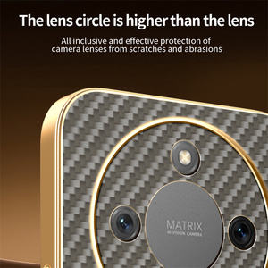 Funda Magnética para Teléfono de Fibra de Carbono Galvanizada para <span class=keywords><strong>Honor</strong></span> Magic8 Pro X5c X9d X7d X70 X6c X8c, Cubierta de Protección de Lente - Product Image 3