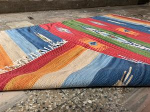 พรมทอมือขนสัตว์หรูหราแบบแฮนด์เมดสไตล์โมร็อกโกสามารถปรับขนาดได้สำหรับการออกกำลังกายที่บ้านสมัยใหม่นามธรรมที่สวยงามสำหรับห้องนั่งเล่น - Product Image 4