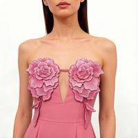 ZSY Broderie 3d Dentelle Fleurs Patch Rose Applique Dentelle pour Robe Sac Accessoires
