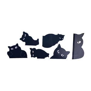 Cierre Magnético Resistente con Diseño de Gato Negro Plegable y Adorable, Color y Tamaño Personalizados, Regalo Hecho a Mano para Maestros - Product Image 2