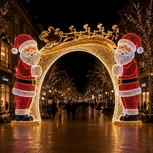 <span class=keywords><strong>OBBO</strong></span> Wasserdichter IP65 Weihnachtsmann 3D LED-Lichtbogen für Weihnachten, Halloween, Erntedankfest, Außenbereich, Gewerbliche Dekorationen - Product Image 2
